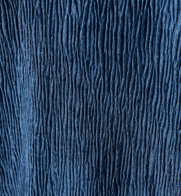 ABAHOUSE「ベロアプリーツ ニットポロシャツ / オーバーサイズ」|ポロシャツ|