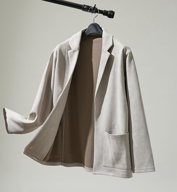 ABAHOUSE「【セットアップ対応】ネオスエード ジャケット カーディガン / ダンボールニット」|カーディガン|