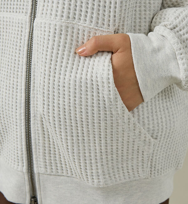 ABAHOUSE「【JEMORGAN /ジェーイーモーガン】ビッグワッフルWジップパーカー/フーデ」|パーカー|