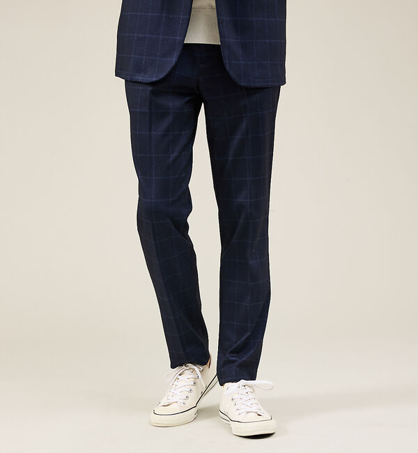 ABAHOUSE「【新型/セットアップ対応】ポンチ イージースラックス / 4WAYストレッチ /」|スラックス|ブルー系その他1