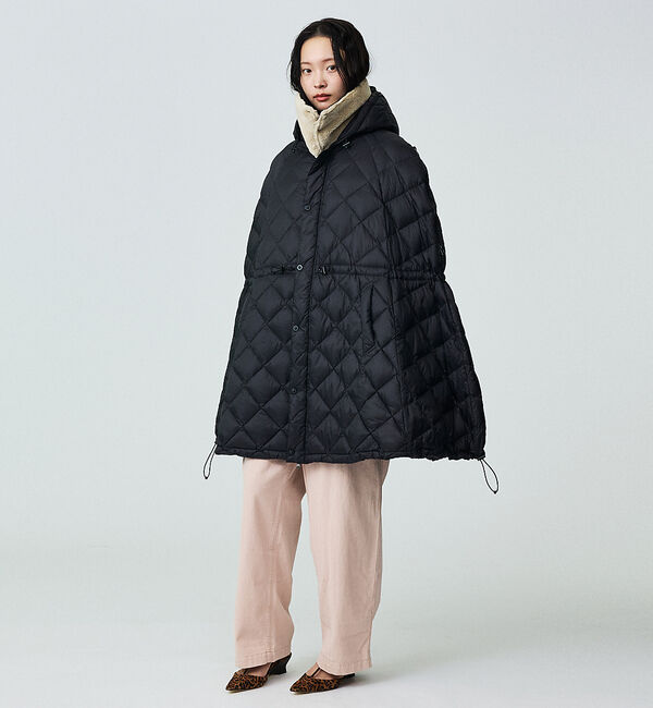 ABAHOUSE「【TAION / タイオン】ポンチョ型ダウン/ケープ/ダウン/フード付き/収納ポ」|ダウン|