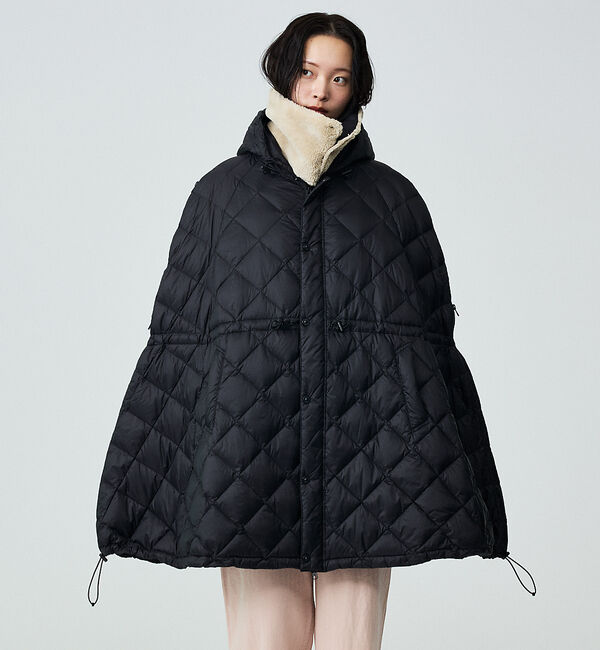 ABAHOUSE「【TAION / タイオン】ポンチョ型ダウン/ケープ/ダウン/フード付き/収納ポ」|ダウン|