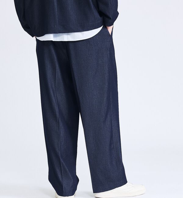ABAHOUSE「【セットアップ対応】デニムライクツイル ワイド イージーパンツ」|その他|