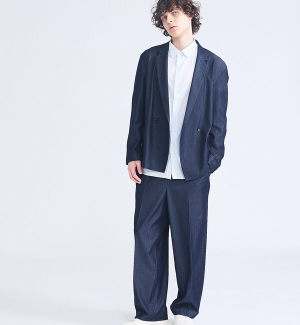 ABAHOUSE「【セットアップ対応】デニムライクツイル ワイド イージーパンツ」|その他|