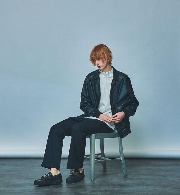 alfredoBANNISTER「センターバックル ライダース レザー スリッポン/スニーカー」|スニーカー|