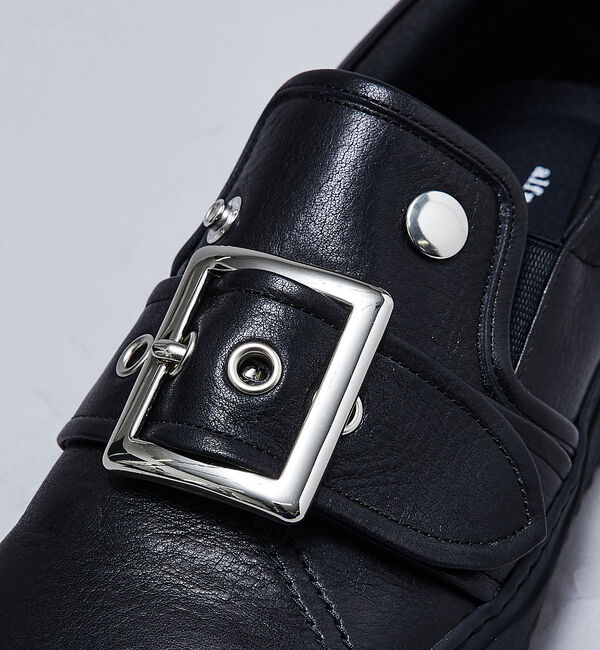 alfredoBANNISTER「センターバックル ライダース レザー スリッポン/スニーカー」|スニーカー|