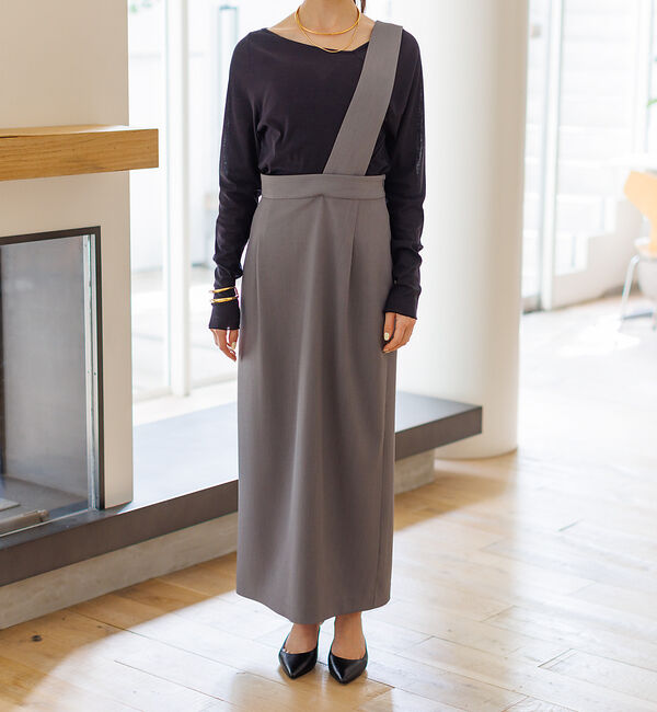 Rouge vif「【セットアップ対応】アシメトリー サスペンダー付きスカート」|スカート|