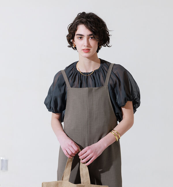 Rouge vif「コットンボイルギャザーブラウス」|シャツ・ブラウス|