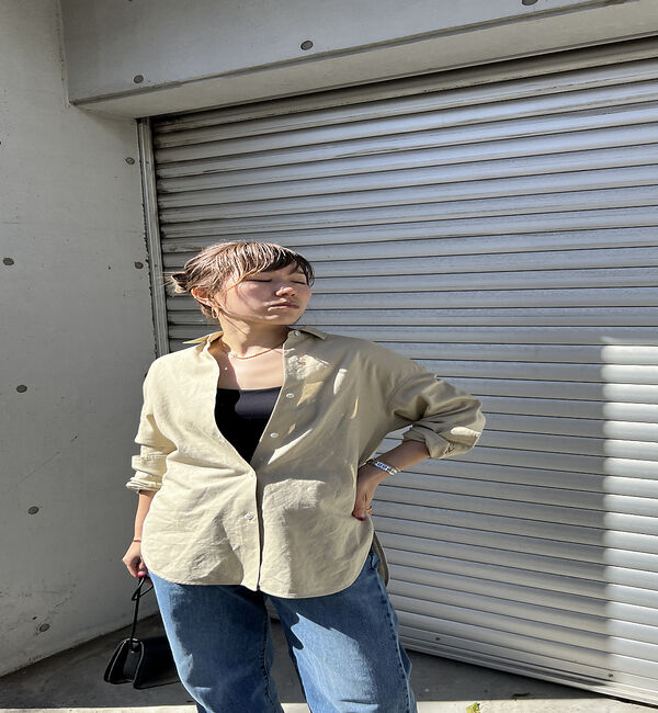 Rouge vif「綿麻レギュラー ナチュラルシャツ」|シャツ・ブラウス|