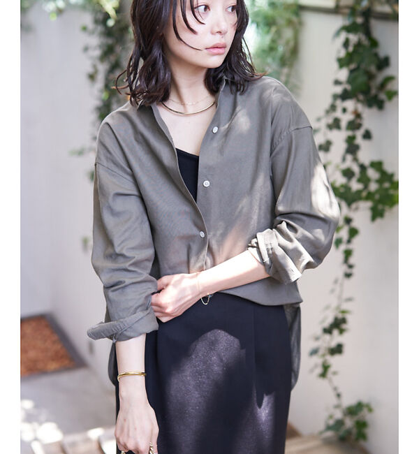 Rouge vif「綿麻レギュラー ナチュラルシャツ」|シャツ・ブラウス|