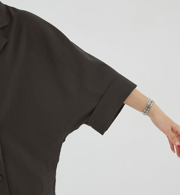 Rouge vif「撥水ドルマンハーフスリーブジャケット」|テーラードジャケット|