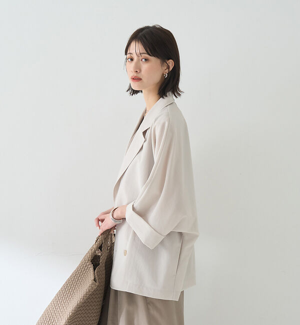 Rouge vif「撥水ドルマンハーフスリーブジャケット」|テーラードジャケット|