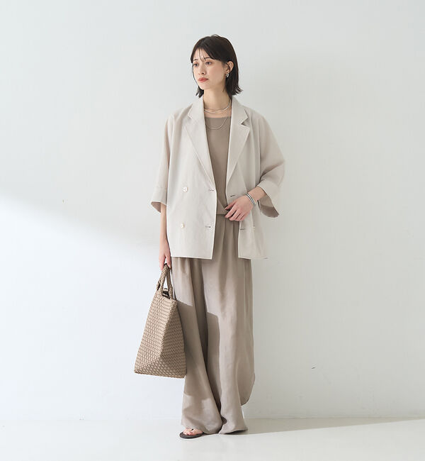 Rouge vif「撥水ドルマンハーフスリーブジャケット」|テーラードジャケット|