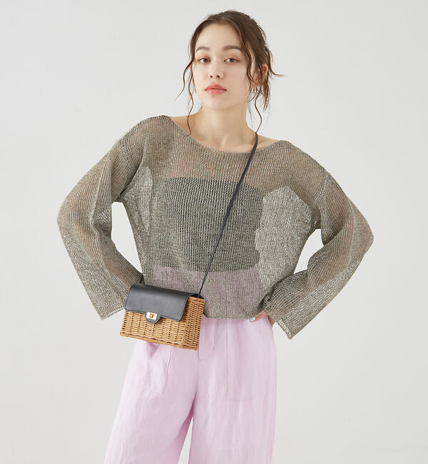 Rouge vif「麻混ペーパーヤーンプルオーバー」|ニット・セーター|