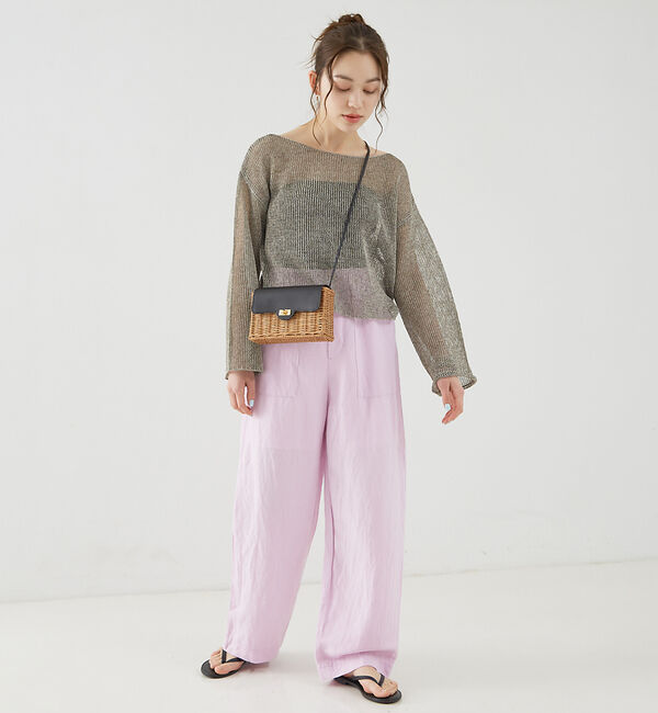 Rouge vif「麻混ペーパーヤーンプルオーバー」|ニット・セーター|