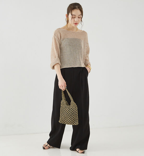 Rouge vif「麻混ペーパーヤーンプルオーバー」|ニット・セーター|