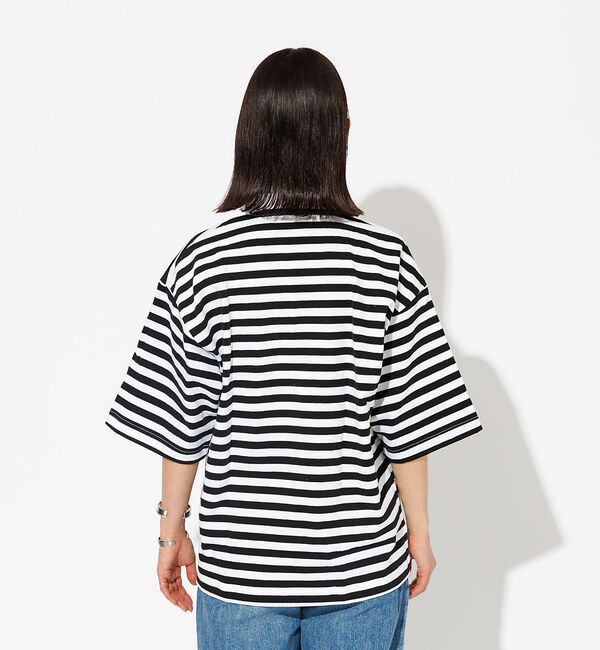 Rouge vif「【BARBARIAN/バーバリアン】ヘンリーネック ボーダーＴ / 半袖 / プ」|Tシャツ・カットソー|