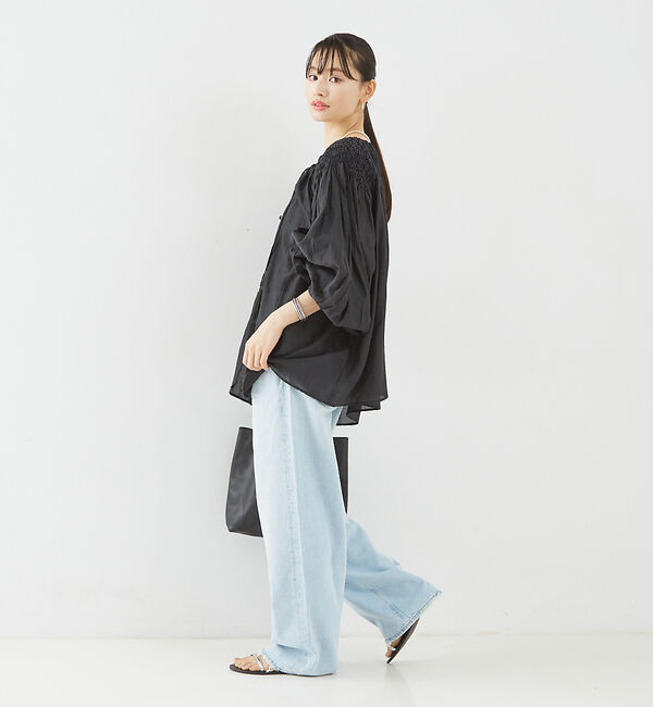 Rouge vif「コットンレーヨンボイルスモッキングブラウス」|シャツ・ブラウス|