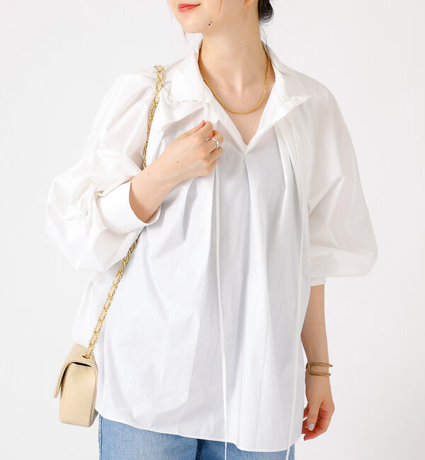 Rouge vif「ハイネックリボンブラウス」|シャツ・ブラウス|ホワイト