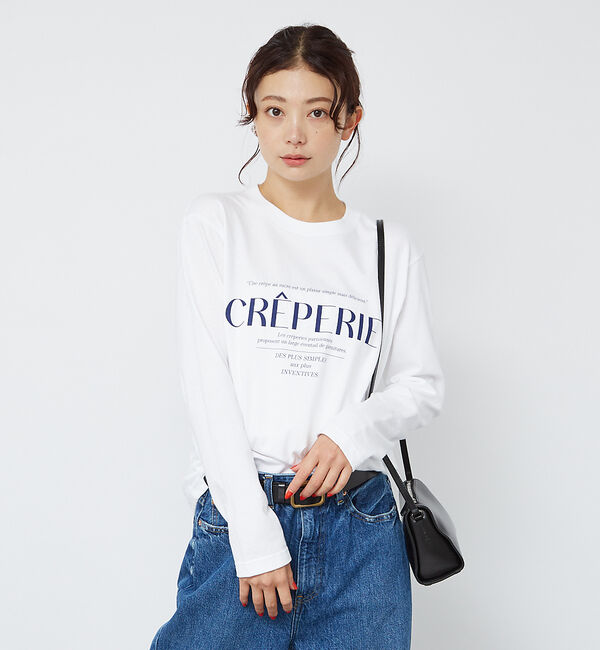 Rouge vif「シンプルロゴプリントロンT」|Tシャツ・カットソー|