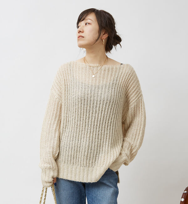 Rouge vif「シアーモヘヤミックス畔プルオーバー」|ニット・セーター|