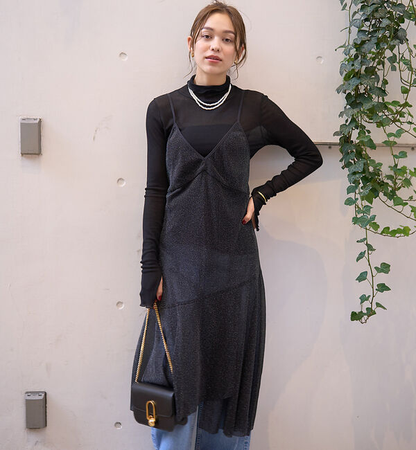 Rouge vif「シアーラメチュールキャミワンピース」|ワンピース|