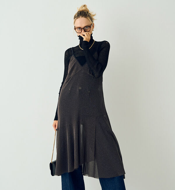 Rouge vif「シアーラメチュールキャミワンピース」|ワンピース|