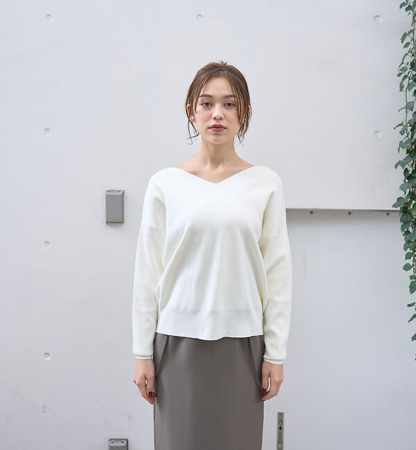 Rouge vif「スムース2WAYパールニット」|ニット・セーター|