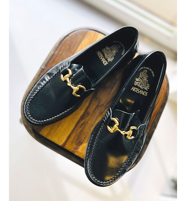 Rouge vif「【人気追加】【ARTESANOS/アルテサノス】ビットローファー　RA-600-」|ローファー|ブラック