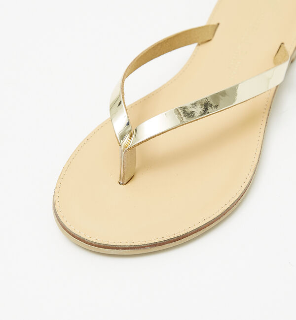 Rouge vif「【NICOLAS LAINAS/ニコラスライナス】レザーメタリックトングサンダル」|サンダル|