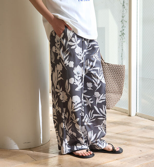 Rouge vif「モノトーンプリントイージーパンツ」|その他|