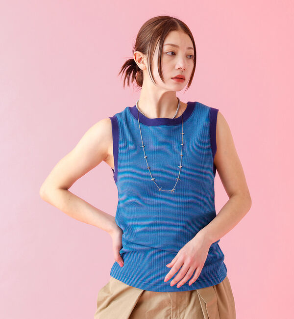 Rouge vif「【JOHNBULL/ジョンブル】クールタッチ ランダムテレコ タンクトップ /」|キャミソール|