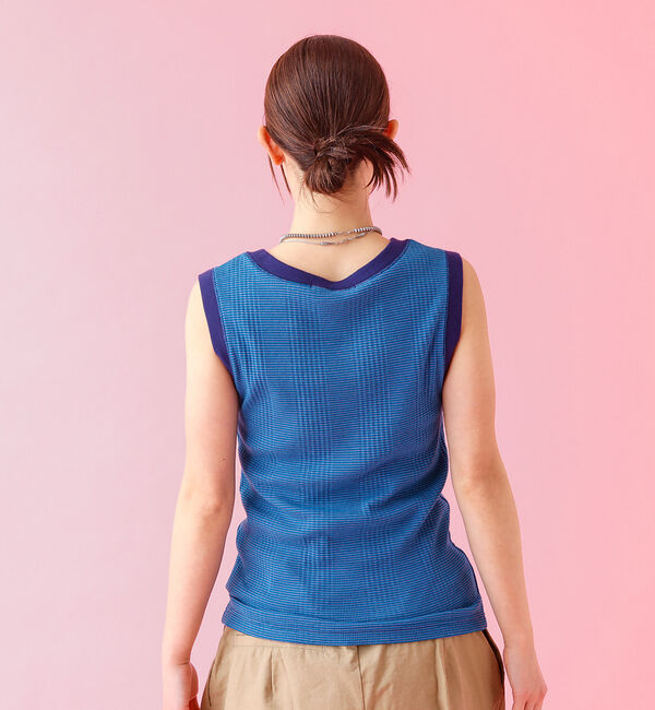 Rouge vif「【JOHNBULL/ジョンブル】クールタッチ ランダムテレコ タンクトップ /」|キャミソール|