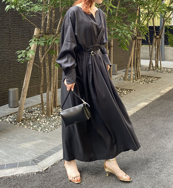 Rouge vif「ヴィンテージキュプラウエストマークワンピース」|ワンピース|