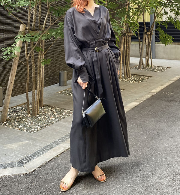 Rouge vif「ヴィンテージキュプラウエストマークワンピース」|ワンピース|