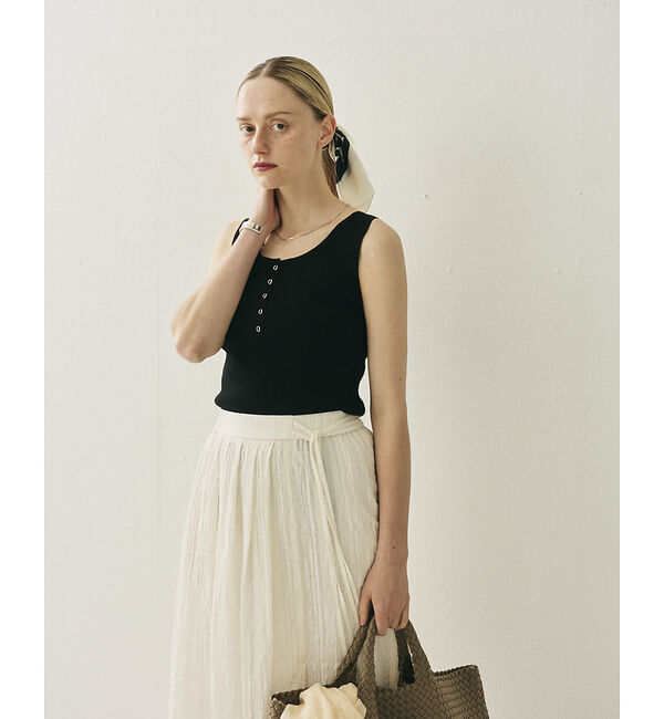 Rouge vif「ボリュームギャザーサイドスリットロングスカート」|スカート|