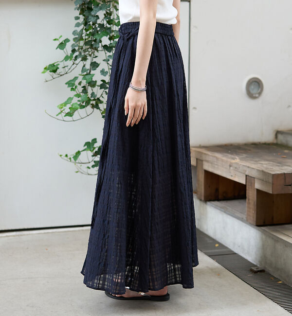 Rouge vif「ボリュームギャザーサイドスリットロングスカート」|スカート|