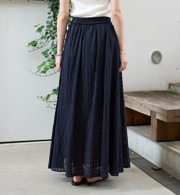 Rouge vif「ボリュームギャザーサイドスリットロングスカート」|スカート|