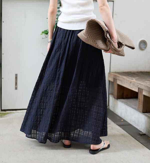 Rouge vif「ボリュームギャザーサイドスリットロングスカート」|スカート|