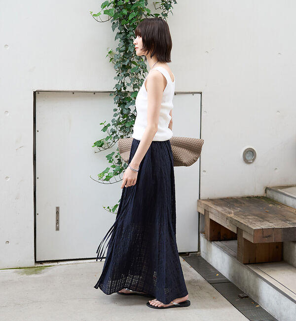 Rouge vif「ボリュームギャザーサイドスリットロングスカート」|スカート|