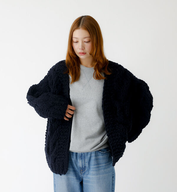 Rouge vif「【IRONING / アイロニング】ケーブルニットカーディガン/cable ro」|ニット・セーター|