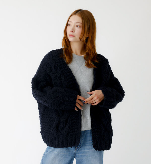 Rouge vif「【IRONING / アイロニング】ケーブルニットカーディガン/cable ro」|ニット・セーター|