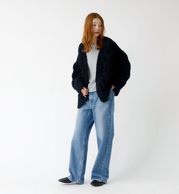 Rouge vif「【IRONING / アイロニング】ケーブルニットカーディガン/cable ro」|ニット・セーター|