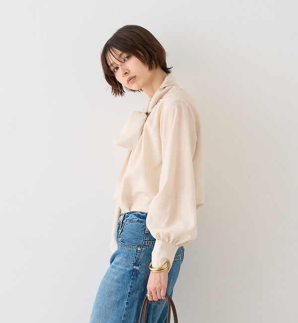 Rouge vif「【一部店舗限定】袖ボリュームボウタイブラウス」|シャツ・ブラウス|