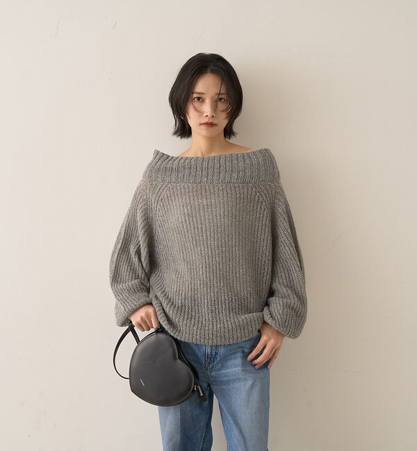 Rouge vif「モヘア混オフショルラメニットプルオーバー」|ニット・セーター|