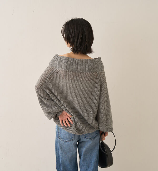 Rouge vif「モヘア混オフショルラメニットプルオーバー」|ニット・セーター|