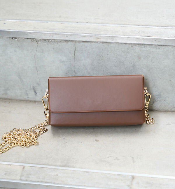 Rouge vif「【AULENTTI/オウレンティ】スクエアチェーンポシェット」|ショルダー・メッセンジャー|