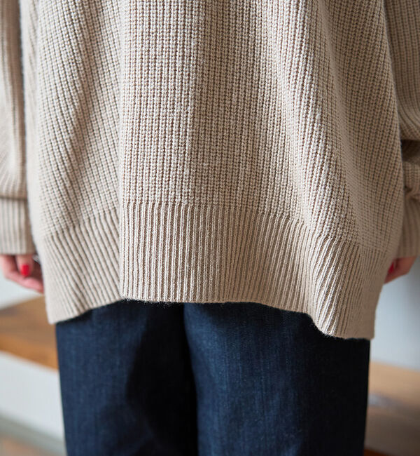 Rouge vif「【ストールセット】ポケット付片畦ニットプルオーバー」|ニット・セーター|