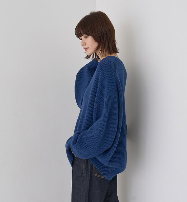 Rouge vif「【ストールセット】ポケット付片畦ニットプルオーバー」|ニット・セーター|