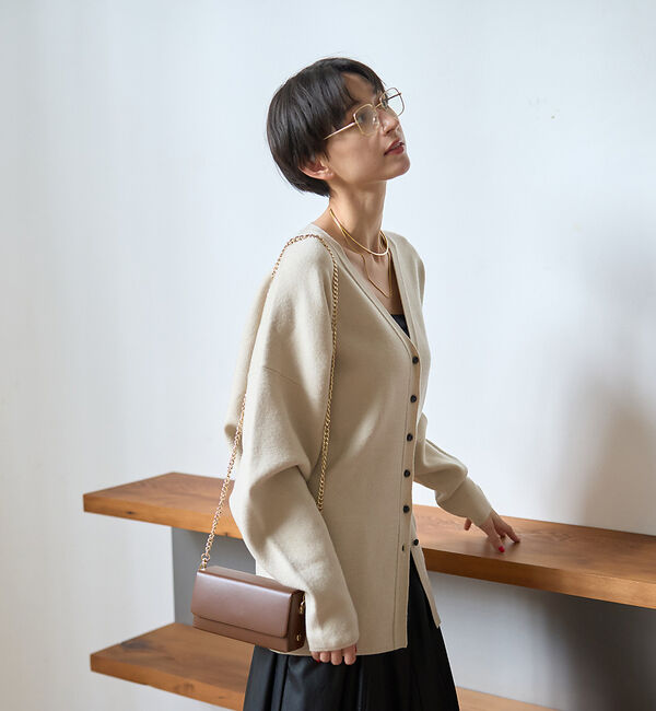 Rouge vif「変形オーバールーズニットカーディガン」|カーディガン|